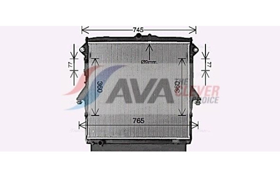 Radiator, engine cooling FD2660 Ava Quality Cooling, Image 2