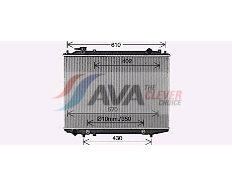 Radiator, engine cooling FD2664 Ava Quality Cooling, Image 2
