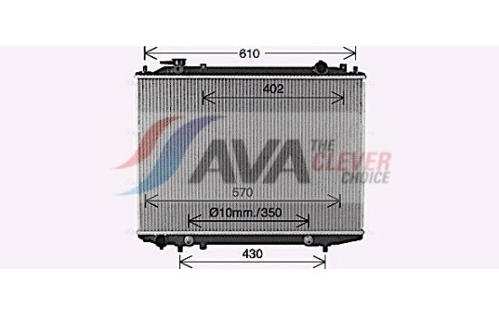 Radiator, engine cooling FD2664 Ava Quality Cooling, Image 2