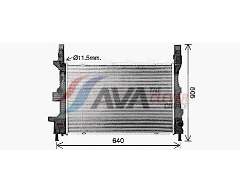 Radiator, engine cooling FD2665 Ava Quality Cooling, Image 2