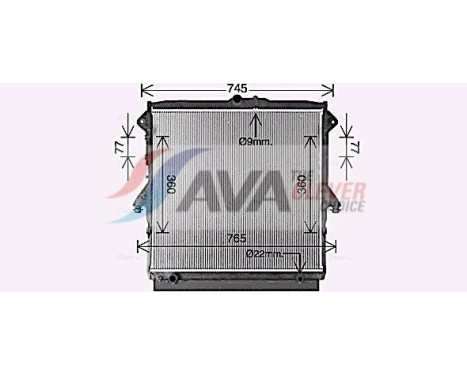 Radiator, engine cooling FD2667 Ava Quality Cooling, Image 2