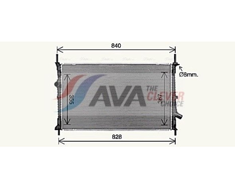 Radiator, engine cooling FD2679 Ava Quality Cooling, Image 2