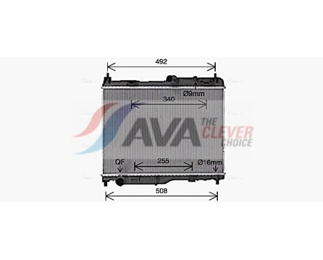 Radiator, engine cooling FD2683 Ava Quality Cooling, Image 2