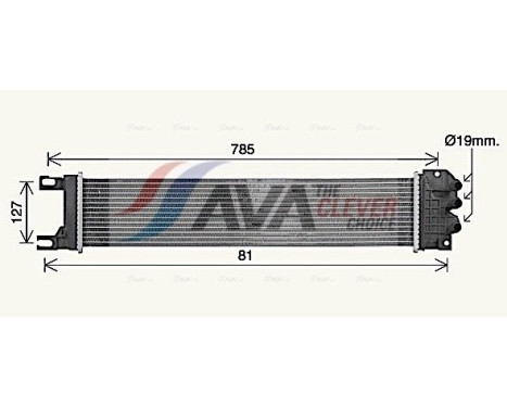 Radiator, engine cooling FD2687 Ava Quality Cooling, Image 2