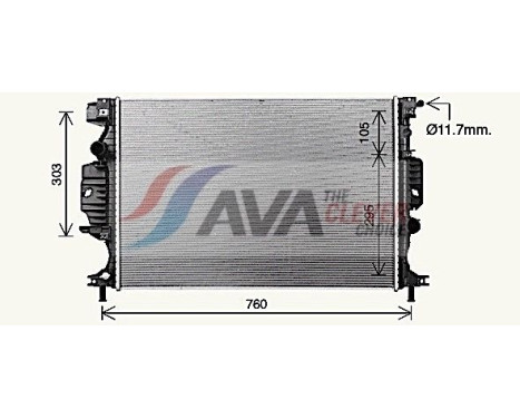 Radiator, engine cooling FD2689 Ava Quality Cooling, Image 2