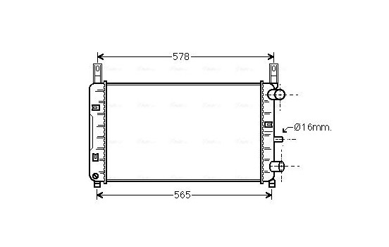 Radiator, engine cooling FDA2117 Ava Quality Cooling