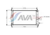 Radiator, engine cooling FDA2218 Ava Quality Cooling