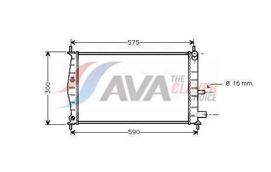 Radiator, engine cooling FDA2218 Ava Quality Cooling
