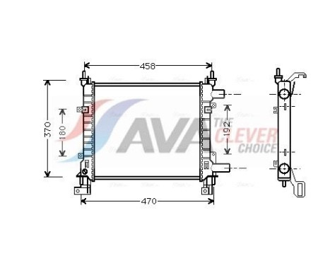 Radiator, engine cooling FDA2260 Ava Quality Cooling