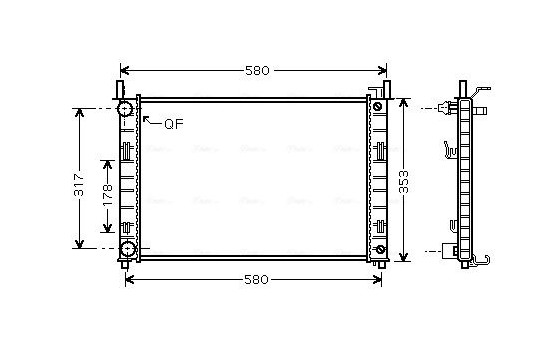 Radiator, engine cooling FDA2324 Ava Quality Cooling