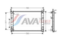 Radiator, engine cooling FDA2324 Ava Quality Cooling
