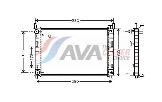 Radiator, engine cooling FDA2324 Ava Quality Cooling