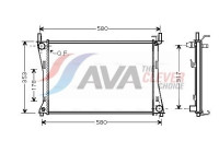 Radiator, engine cooling FDA2325 Ava Quality Cooling