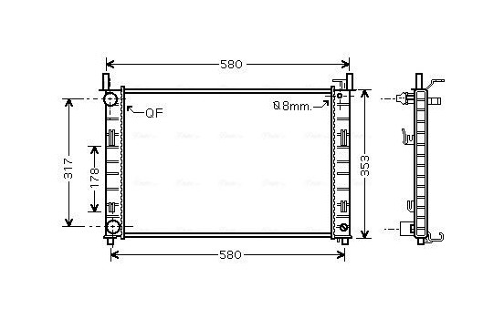 Radiator, engine cooling FDA2326 Ava Quality Cooling