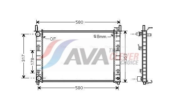 Radiator, engine cooling FDA2326 Ava Quality Cooling
