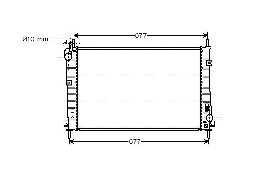 Radiator, engine cooling FDA2335 Ava Quality Cooling