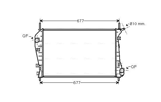 Radiator, engine cooling FDA2337 Ava Quality Cooling