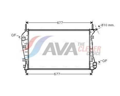 Radiator, engine cooling FDA2337 Ava Quality Cooling