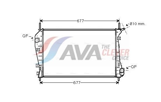 Radiator, engine cooling FDA2337 Ava Quality Cooling