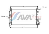Radiator, engine cooling FDA2338 Ava Quality Cooling