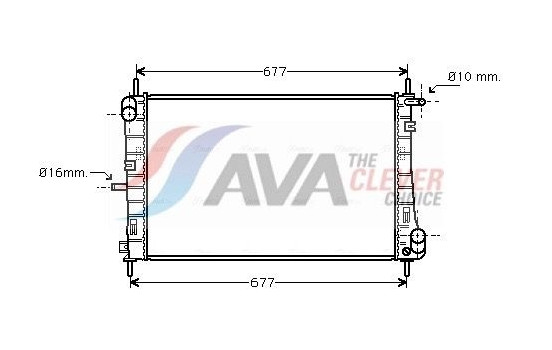 Radiator, engine cooling FDA2338 Ava Quality Cooling