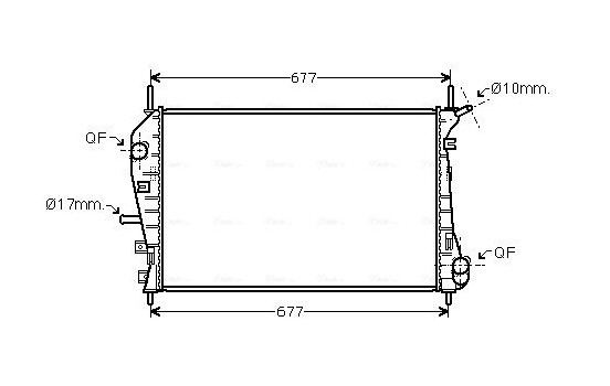 Radiator, engine cooling FDA2376 Ava Quality Cooling