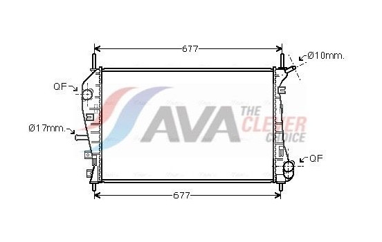 Radiator, engine cooling FDA2376 Ava Quality Cooling