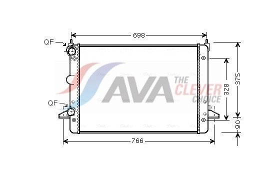 Radiator, engine cooling FDA2396 Ava Quality Cooling