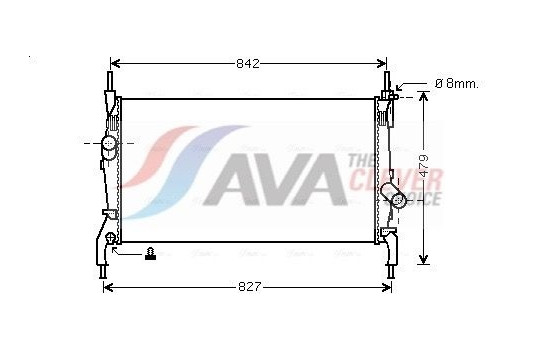 Radiator, engine cooling FDA2405 Ava Quality Cooling