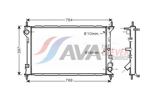 Radiator, engine cooling FDA2411 Ava Quality Cooling