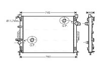 Radiator, engine cooling FDA2421 Ava Quality Cooling
