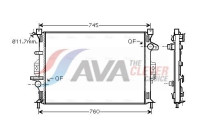 Radiator, engine cooling FDA2423 Ava Quality Cooling