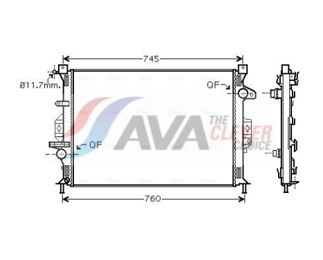 Radiator, engine cooling FDA2423 Ava Quality Cooling
