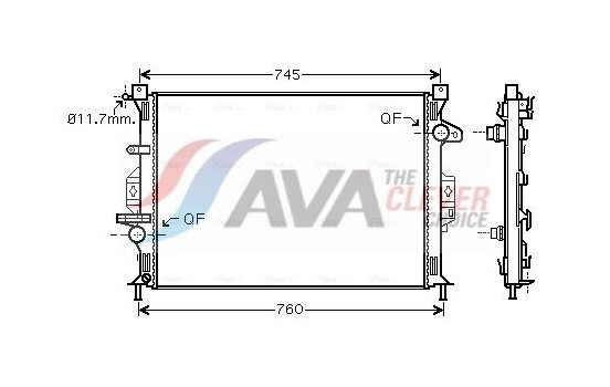 Radiator, engine cooling FDA2423 Ava Quality Cooling