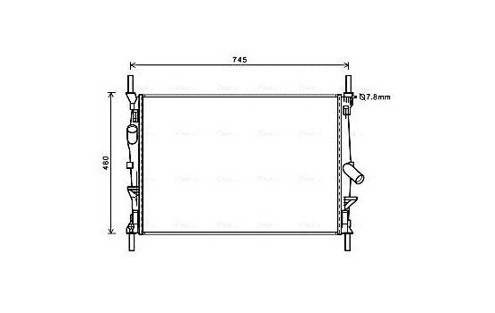 Radiator, engine cooling FDA2589 Ava Quality Cooling