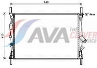 Radiator, engine cooling FDA2589 Ava Quality Cooling