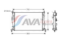 Radiator, engine cooling FDA2596 Ava Quality Cooling