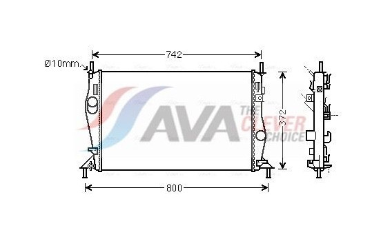 Radiator, engine cooling FDA2596 Ava Quality Cooling