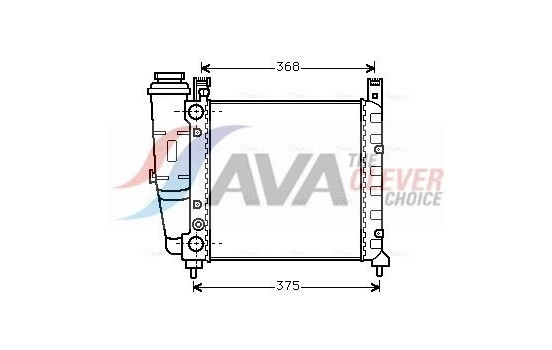 Radiator, engine cooling FT2038 Ava Quality Cooling