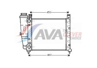 Radiator, engine cooling FT2039 Ava Quality Cooling