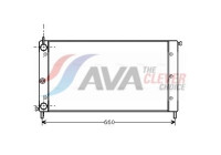Radiator, engine cooling FT2058 Ava Quality Cooling