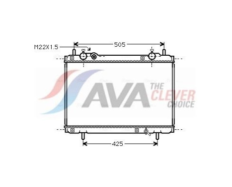 Radiator, engine cooling FT2185 Ava Quality Cooling