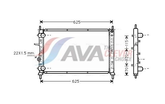 Radiator, engine cooling FT2188 Ava Quality Cooling
