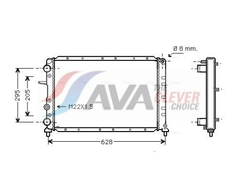 Radiator, engine cooling FT2236 Ava Quality Cooling