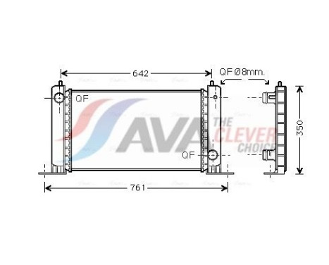 Radiator, engine cooling FT2251 Ava Quality Cooling
