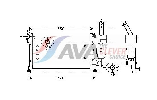 Radiator, engine cooling FT2291 Ava Quality Cooling