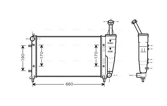 Radiator, engine cooling FT2300 Ava Quality Cooling