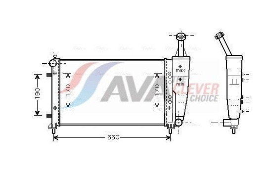 Radiator, engine cooling FT2300 Ava Quality Cooling