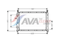 Radiator, engine cooling FT2322 Ava Quality Cooling