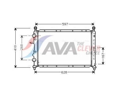Radiator, engine cooling FT2322 Ava Quality Cooling